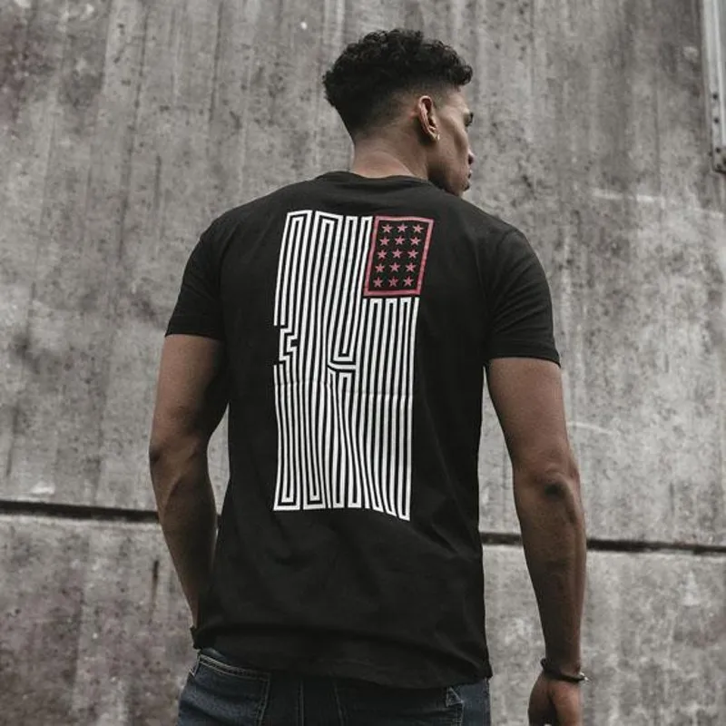 

Nice Vogue Back Print Mens T Shirt Brand Clothing Casual T-shirt For Men Cotton Stretch High Quality Tshirts Male Fashion Tees