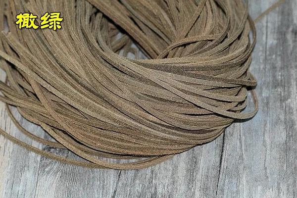 Olive Green BASEHOME 1 м/лот 3 мм браслет из натуральной кожи фурнитура замшевый шнурок из коровьей кожи Аксессуары DIY Браслеты Ожерелье Изготовление - Цвет: Olive Green