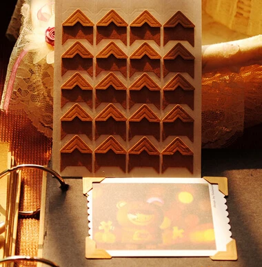 24 шт./компл. DIY винтажные Угловые бумажные наклейки s для фотоальбомов рамка