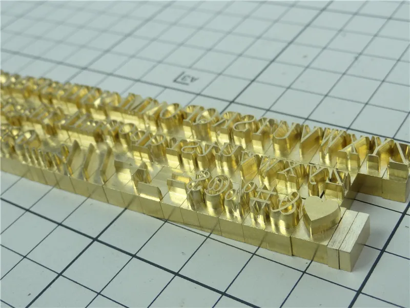 № 6/7 стандартные латунные гибкие буквы, RCIDOS CNC гравировальная форма, формочки, горячее тиснение фольгой алфавита