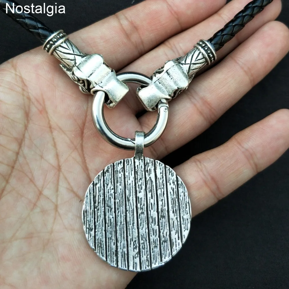 Ностальгия Odin Ворон и волк амулет талисман Wicca Pagan этническое ожерелье Дракон