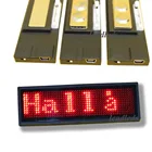 Рекламная акция 2019, 44x11 точек, красный цвет, светодиодный бейдж с именемпанель дисплея, перезаряжаемая визитная карточка, светодиодный фонарь