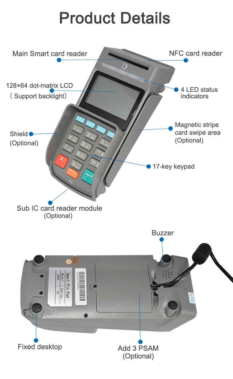 ATM шифрование коврик платежная машинка с MSR Z90PD