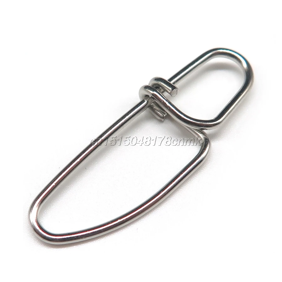 

Minfishing 100pcs/lot double lock fishing snaps Stainless Steel Fishing hook Connector Fishing accessories
