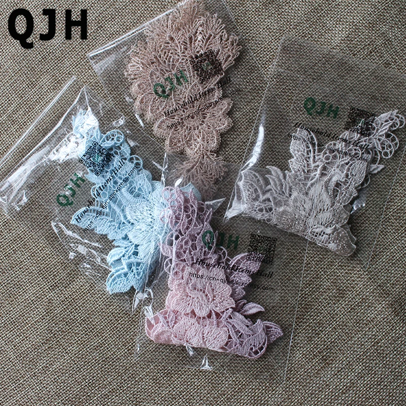8 шт. QJH Кружева Аппликация декоративное шитье ремесло одежда аксессуары цветок