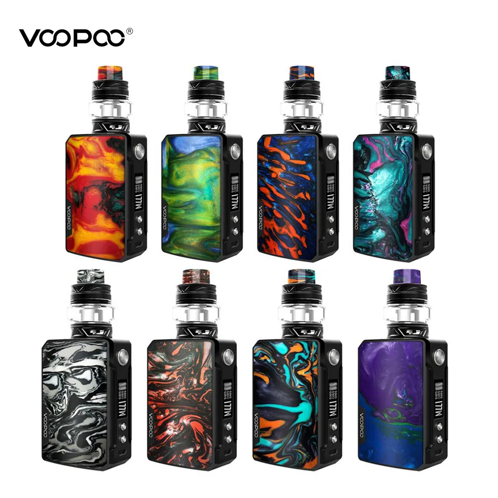 Оригинальный набор VOOPOO DRAG 2 177W боксмод 2ml 5ml бак Uforce T2 катушка U2 GENE чип быстрая