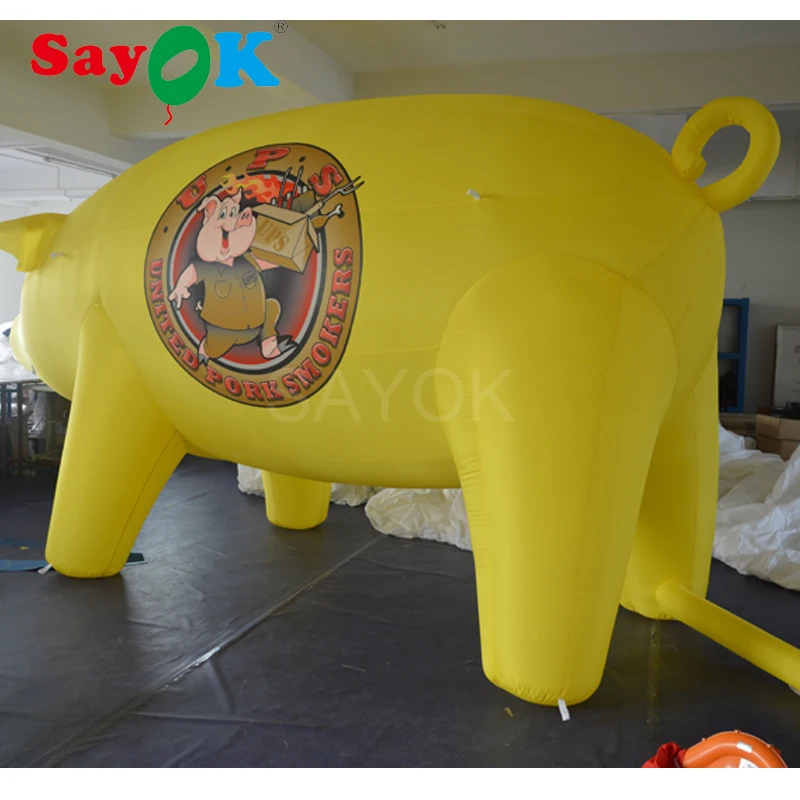 Гигантская надувная свинья наружная для коммерческой рекламы фестиваля и