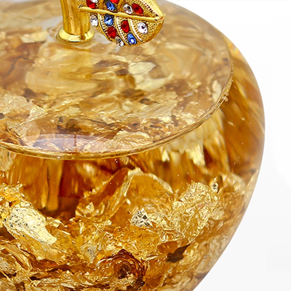 Creative Gold Foil Apple Simulation Decoration For Men And Women Friends Perfume Home Decor