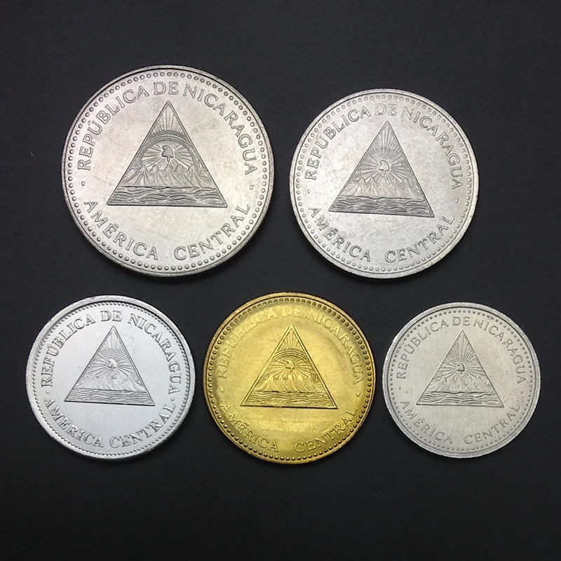 N-1] Золотая монета 5 монет 10 25 50 центов 1 Кордова UNC uncirculated коллекция Америка