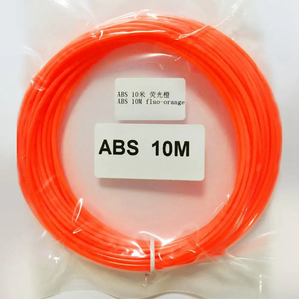 3d принтер нити 3D ручка ABS 20 метров 26 цветов 3d принтер Ручка нити провода детский подарок 1,75 ABS 3D Нити Экструдер - Цвет: fluo orange