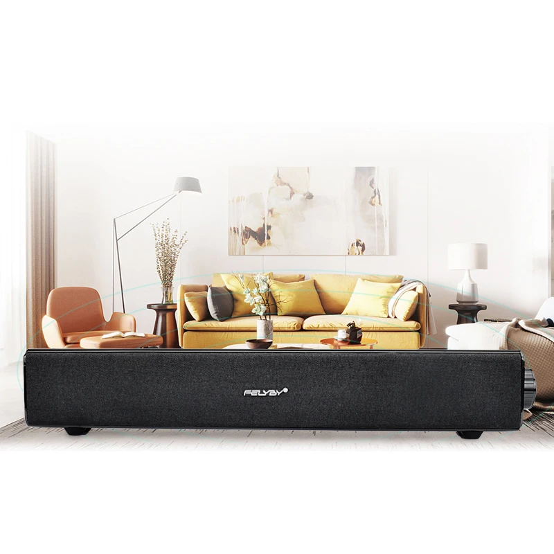 Беспроводная bluetooth колонка FELYBY портативный двухрожковый динамик Hi Fi для
