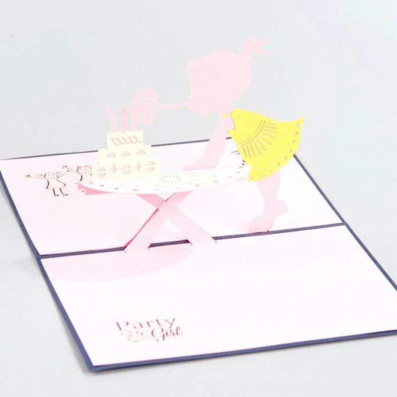 (10 шт./лот) Сделай Сам для маленькой девочки с днем рождения 3D ручная работа