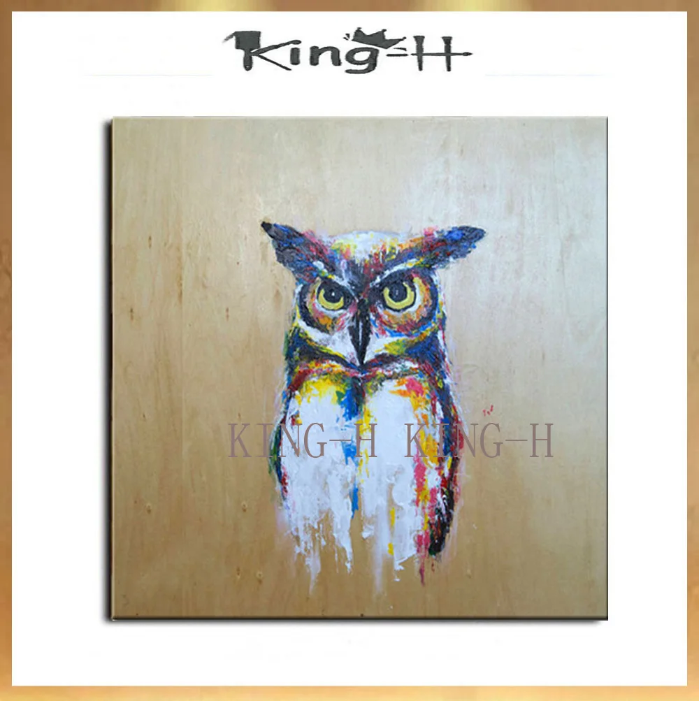 Продажа Ручная роспись маслом Орел Летающий нож окрашенные животные Современная