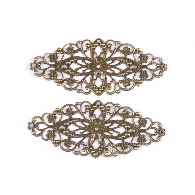 10 шт. Металлические ремесла филигранные обертывания Цветочные соединители