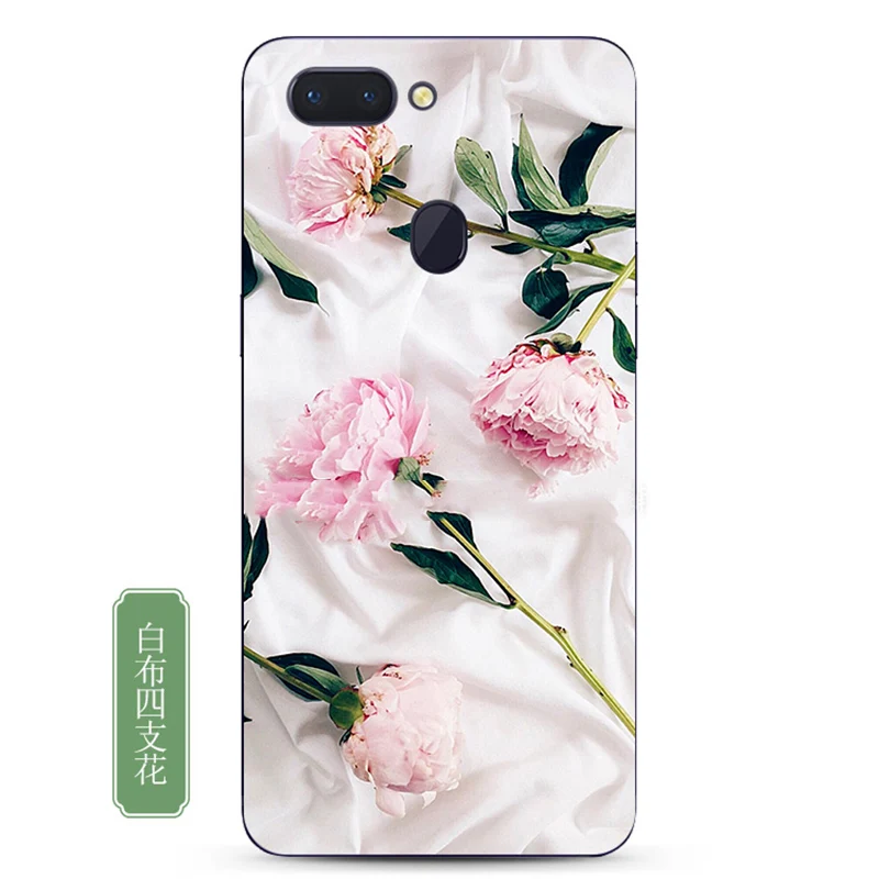 2 шт. зеркальный чехол для OPPO R15 Dream задняя крышка с красивыми цветами мягкий