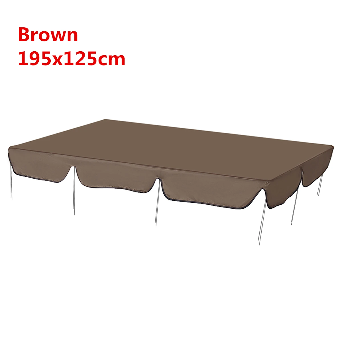 Brown 195x125cm Садовый чехол для качелей, водонепроницаемый чехол для качелей, верхняя крышка для замены, уличный гамак для использования в помещении, тент для стула, навес для паруса, 2/3 сидений - Цвет: Brown 195x125cm