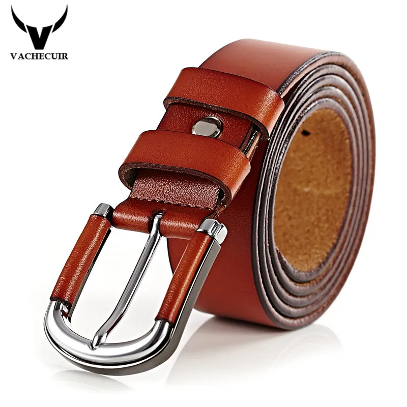 

VACHECUIR 2018 New Brand Belts Luxury Mens Belts Leather Pin Buckle Original Cowskin Jeans Straps Vintage Designer Belts W3