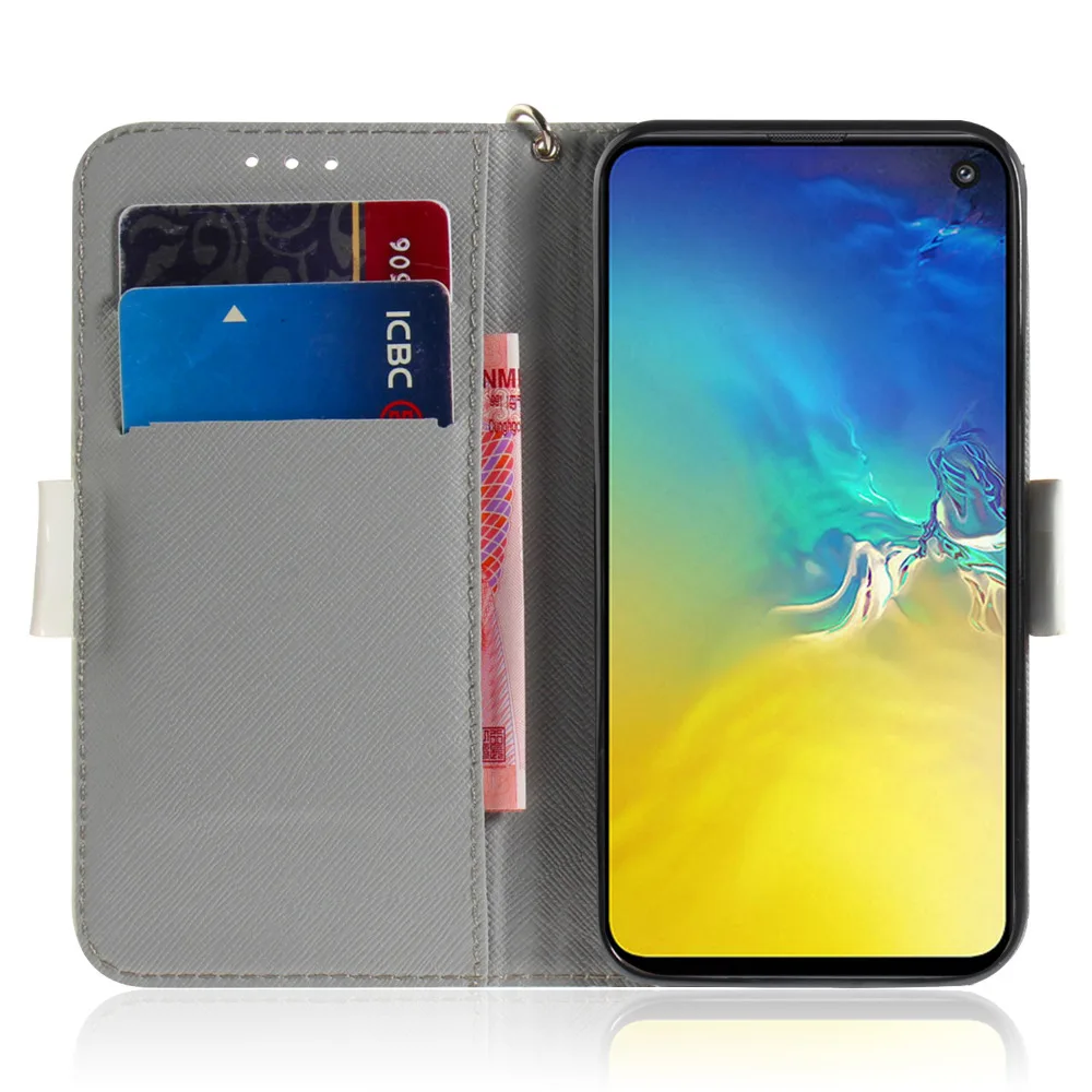Роскошный чехол кошелек с откидной крышкой мультяшными животными для HUAWEI Y5 2019 из