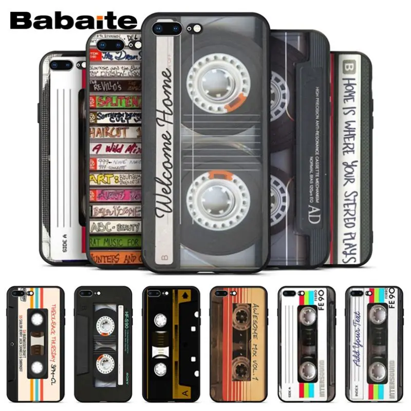 Оригинальный ретро кассета Babaite Новое поступление черный чехол для мобильного