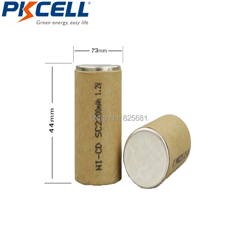 40 шт. батарея Электроинструмент nicd SubC SC 2200mAh 1 2 V NICD аккумуляторная плоский верх 10C
