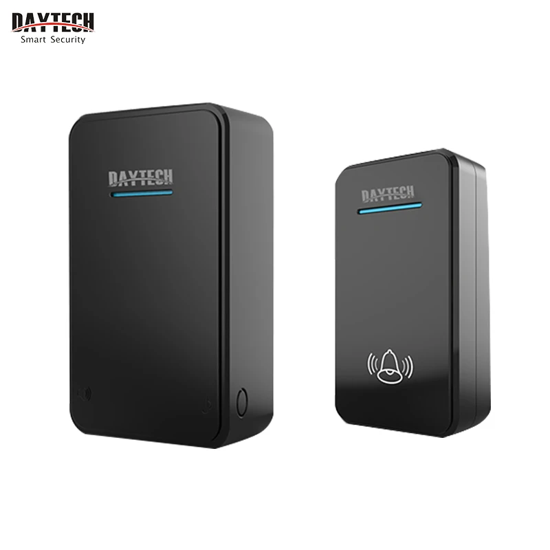 DC01-1R1B Беспроводной дверной звонок DAYTECH, комплект, дверной звонок, мелодия, колокольчик, домашний, добро пожаловать, светодиодный, водонепроницаемый, умный дверной звонок, длинный рабочий диапазон - Цвет: DC01-1R1B