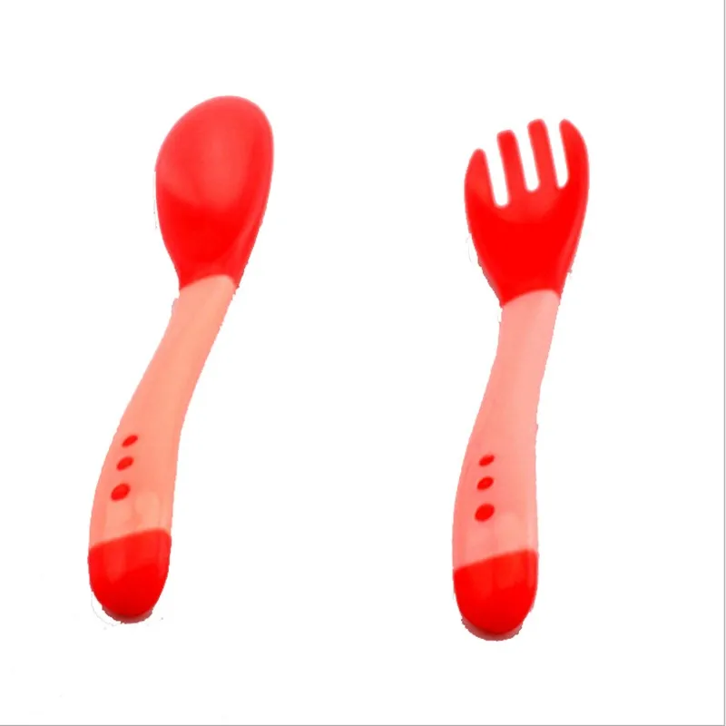 Red Spoon Для малышей и детей постарше миска с присоской ложка комплект одежда для малышей для кормления, для еды Еда Нескользящие двуручный миска с присоской и ложка для грудничков, посуда для кормления c изображением животных, из - Цвет: Red Spoon