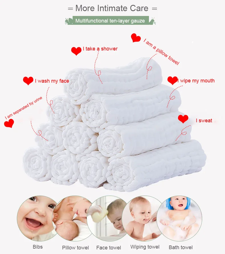 GoodBaby 10 шт./упак. подгузник для многоразового использования белый Чистый моющийся