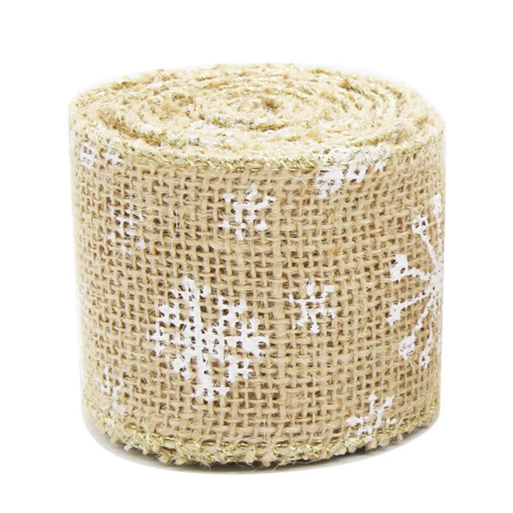 Мешковины кружевная бейка полосы Rusticity Свадебный декор DIY Craft Roll белый висит украшения Рождество дерево enfeites натальные