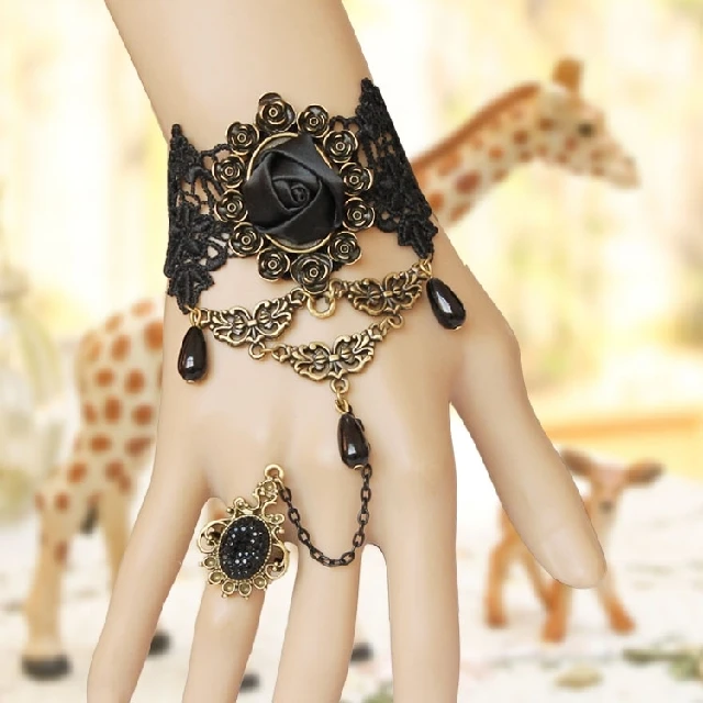 Женский комплект из кольца и браслета винтажный браслет ручной работы в