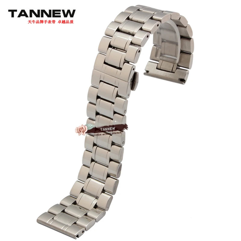 Мужской браслет из нержавеющей стали черный или серебристый с двойным зажимом 18