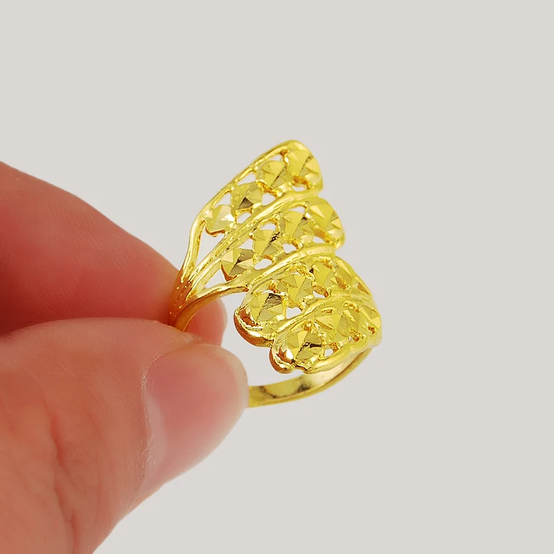 Кольца из чистого золота 24 к для мужчин и женщин вечерние ювелирные украшения в