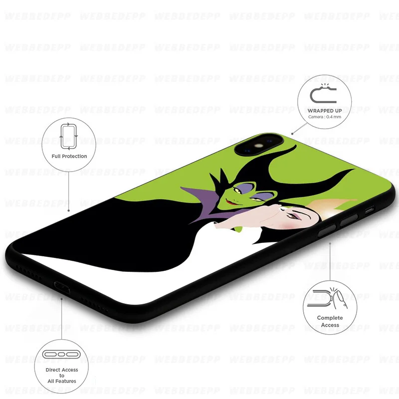 WEBBEDEPP Witch Maleficent Soft Case for Samsung Galaxy S10 S10e S9 S8 Plus S7 S6 Edge &amp J6 2018 Note 10 9 8 |