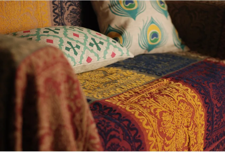 Декоративный чехол в богемном стиле для путешествий на самолете Цветочные