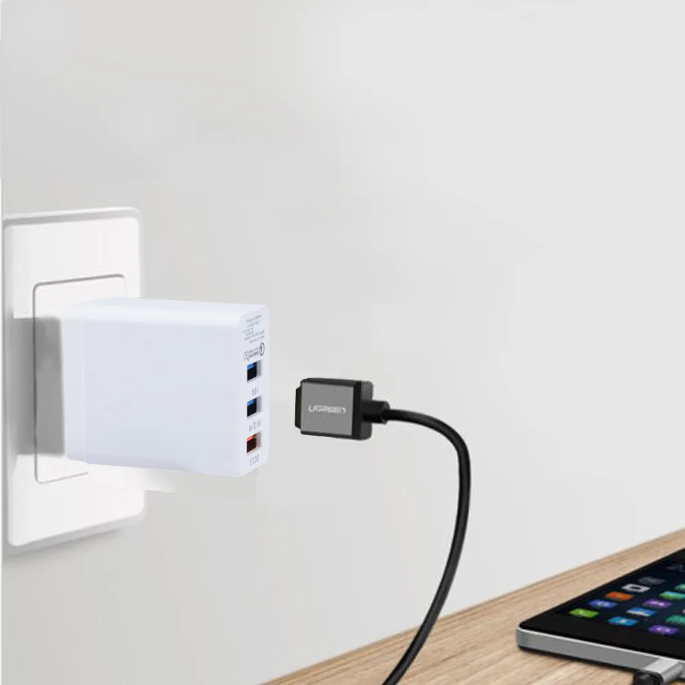 HIPERDEAL QC3 2.1A 3 USB непосредственно в интеллектуальную совместимую дорожную зарядную