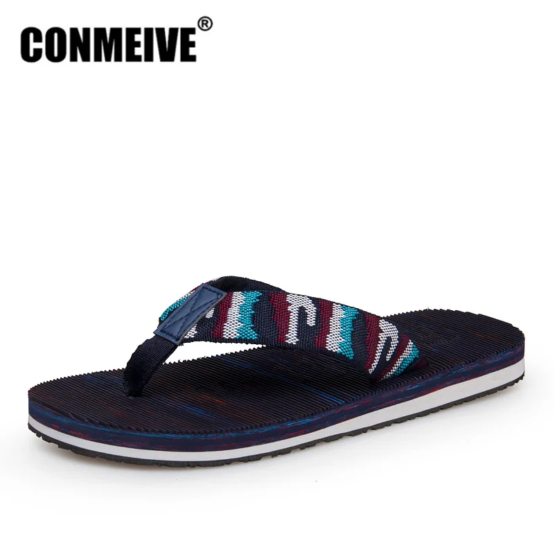 CONMEIVE/2018 летние модные мужские Вьетнамки брендовые Резиновые Нескользящие