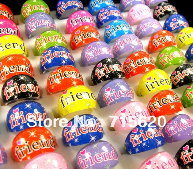 100 шт. кольца из смолы для детей и друзей|love jewelry|resin ringjewelry jewelry |