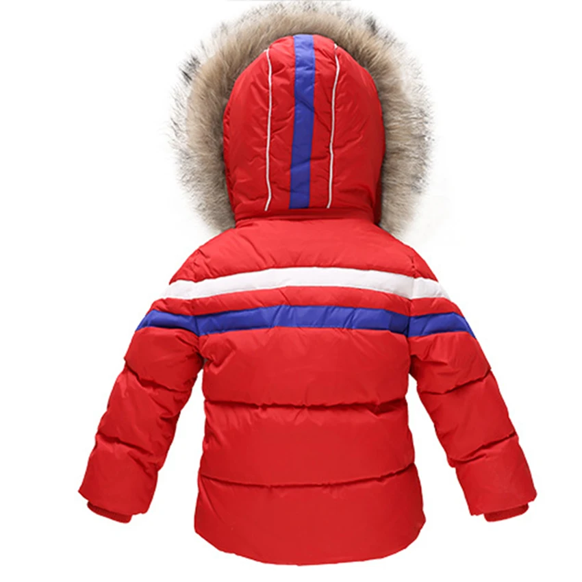 Зимняя детская одежда куртка для мальчиков и девочек парки топ с капюшоном
