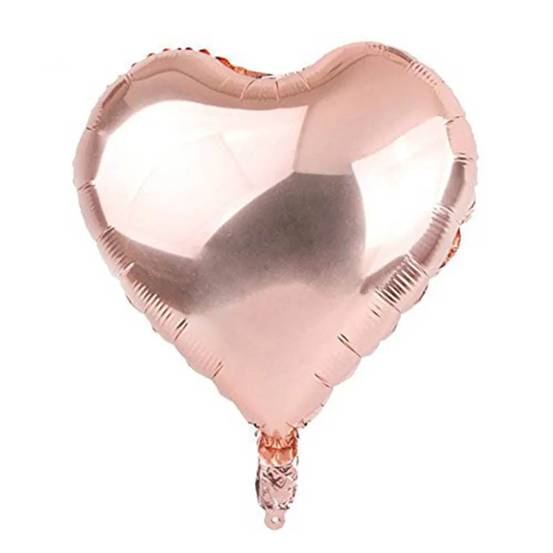18inch rosegold hear 10 шт./лот воздушные шары с конфетти цвета розовое золото круглый латексный шар для свадьбы Дети День рождения украшения вечерние принадлежности для взрослых - Цвет: 18inch rosegold hear