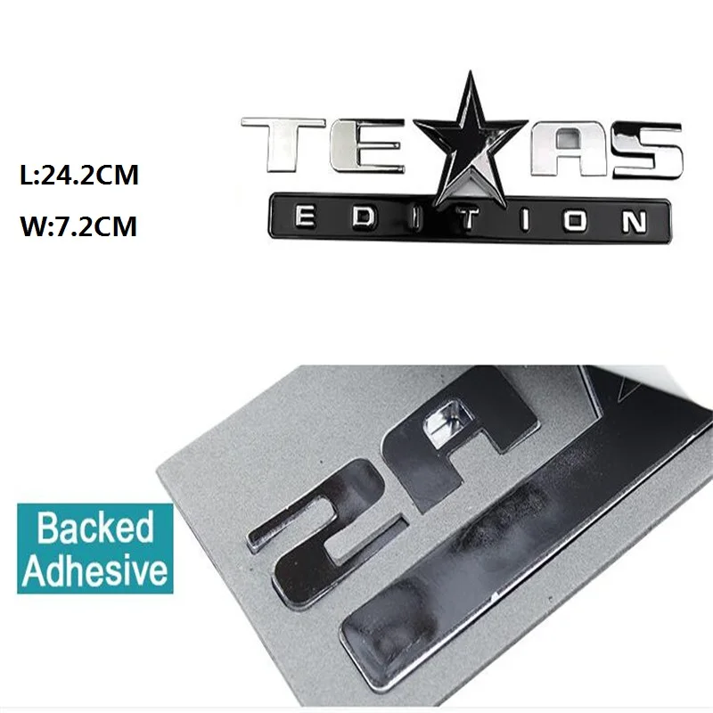 1х 3D Металлическая черная эмблема Texas Edition наклейка бейдж Для шевроя Сивера