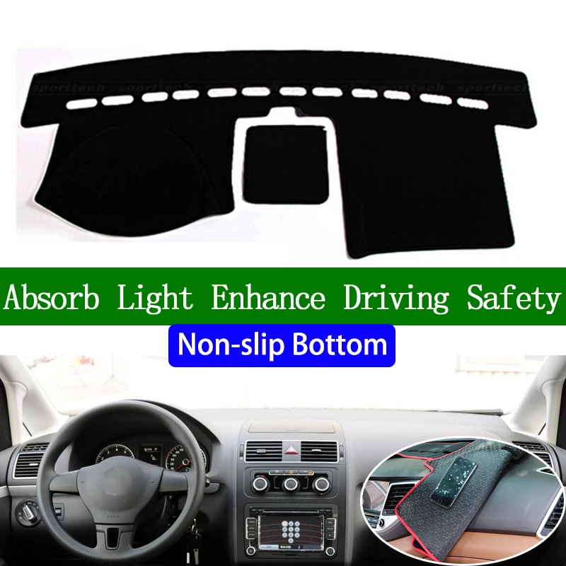 

For Volkswagen touran 2004 2005 2006 2007-2015 Non-slip Bottom Dashboard Cover Car Decals Car Stickers Interior Car Accessories