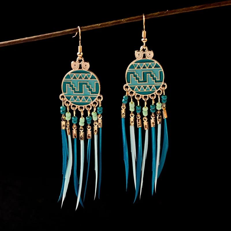 2019 египетские многоцветные богемная Кисточка Серьги для женщин Jhumka индийские