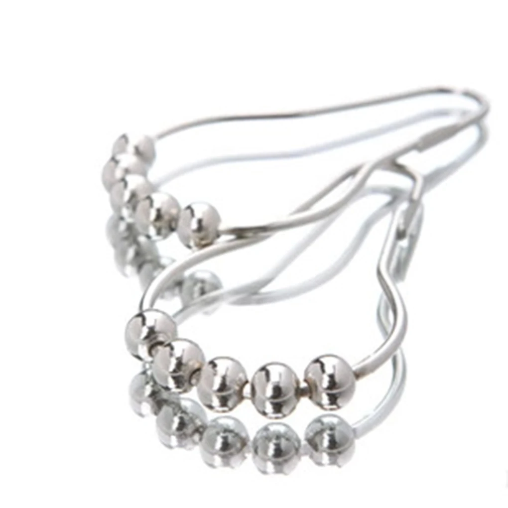 

12pcs Shower Curtain Ring Rustproof Shower Curtain Hooks Glide Metal Rings for Bathroom Shower Rods Curtains