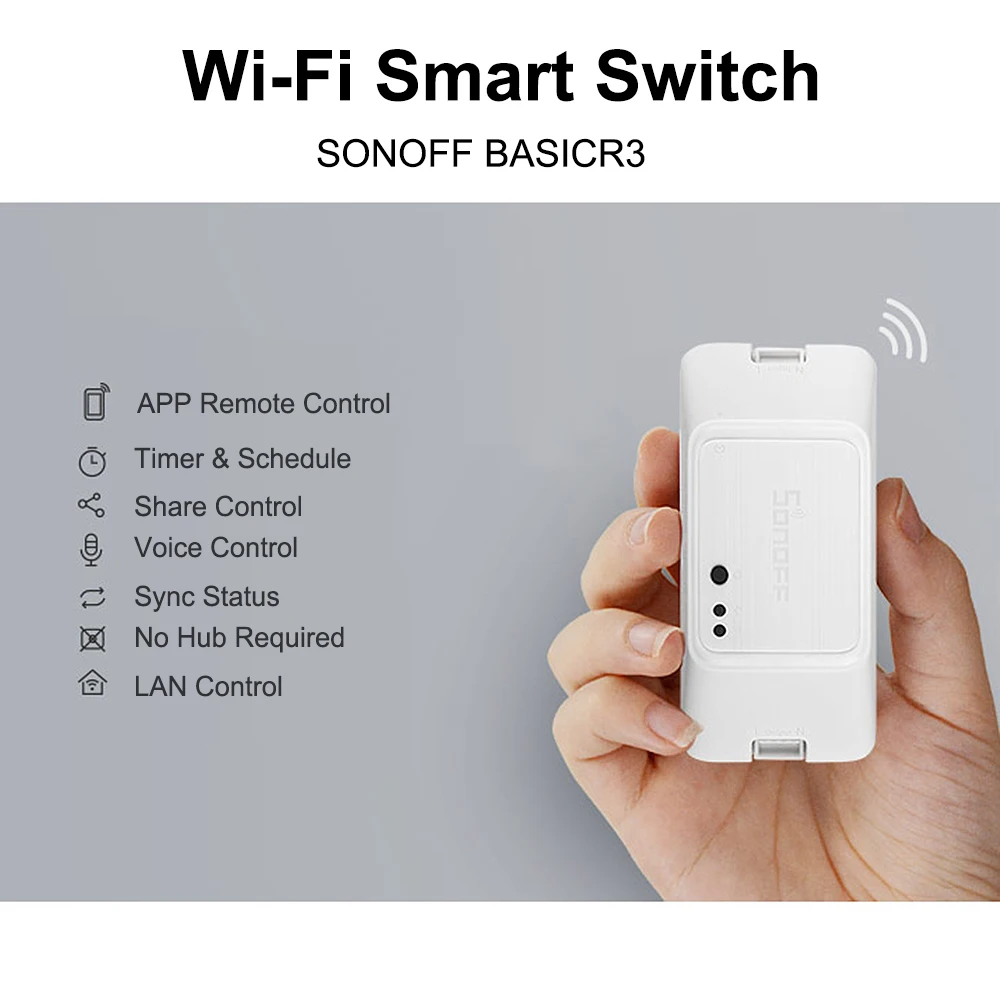 Смарт выключатель SONOFF BASIC R3 с поддержкой Wi Fi|Модули для умного дома| |