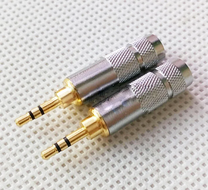 

Metal Shell 2.5mm Jack Stereo Audiomale socket connector for 2.5mm 3 pole Male Headphones speaker Cable DIY 50pcs