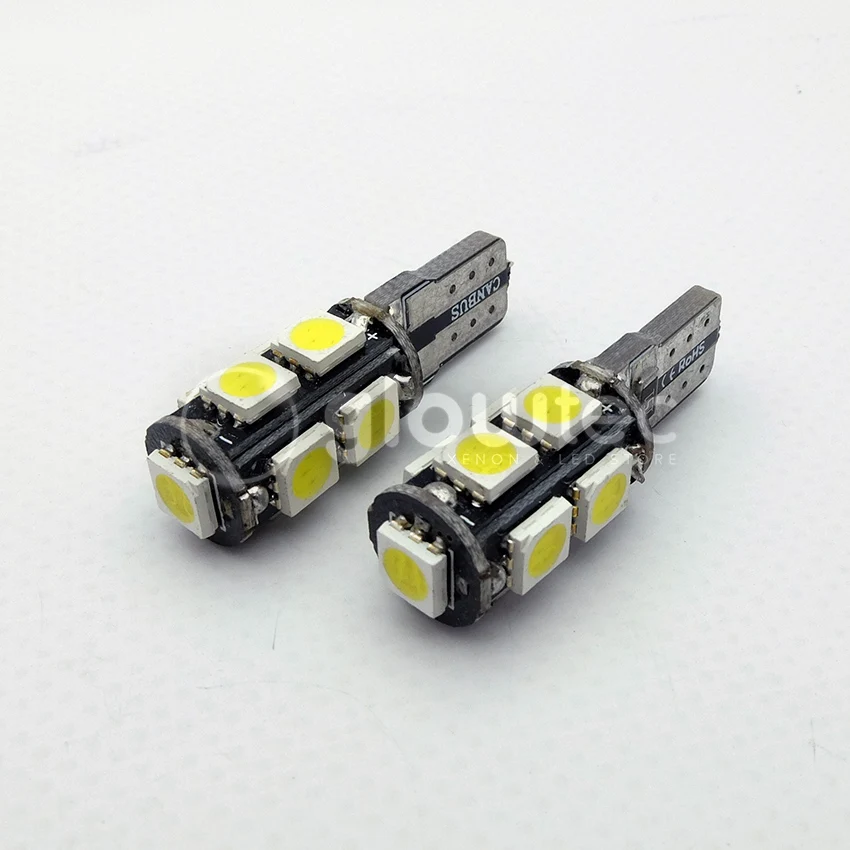 1 шт. автомобисветильник светодиодная CAN-шина T10 9SMD 5050 12 В Canbus W5W 194 9 SMD | Автомобили и