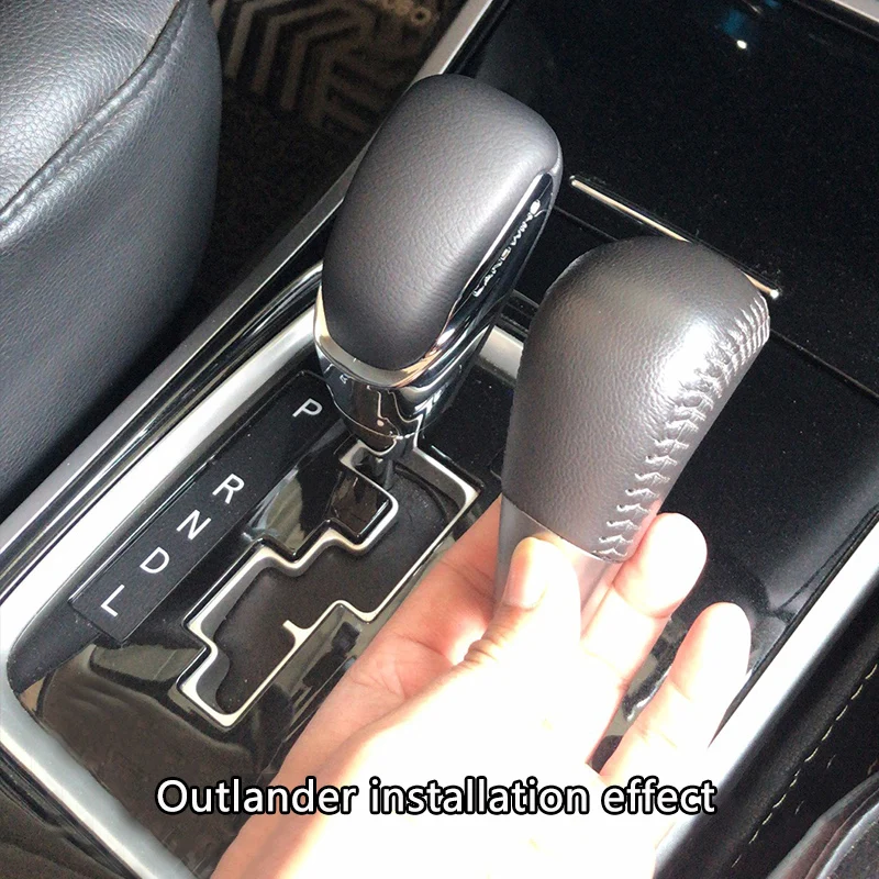Абсолютно Новая Автоматическая Автомобильная рукоятка для рычага переключения передач Ручка редуктор насадки ручки для Mitsubishi OUTLANDER EX натуральная кожа ручки