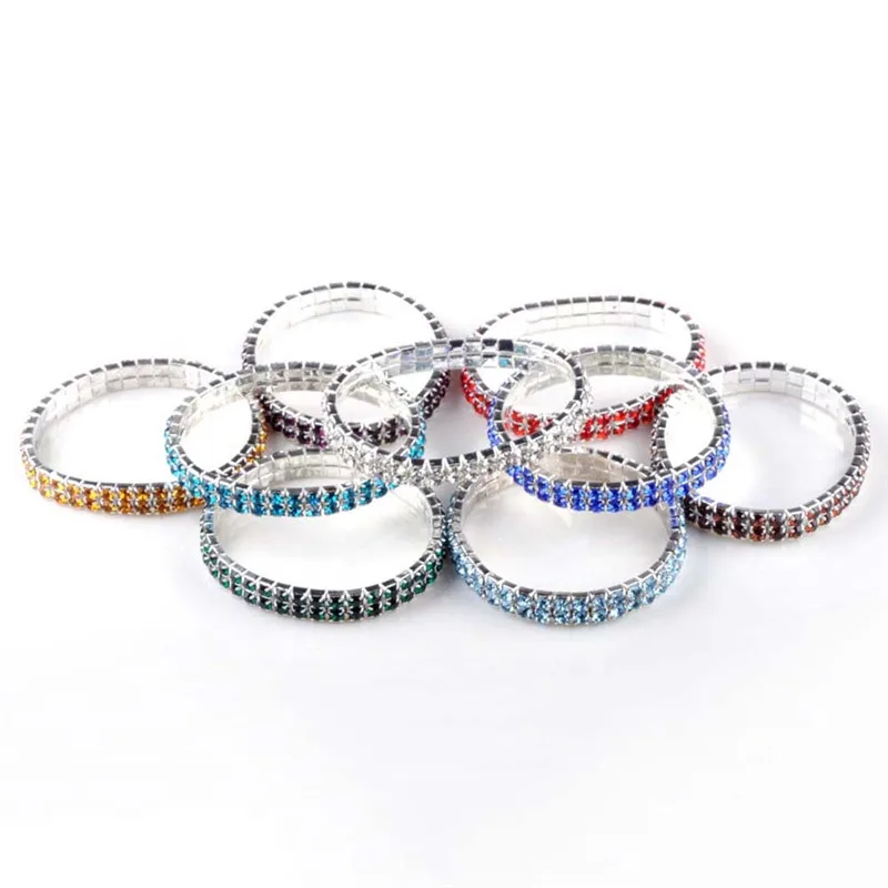 1 ШТ. Женщины Леди Кристалл Горного Хрусталя Растянуть Браслет Свадебные