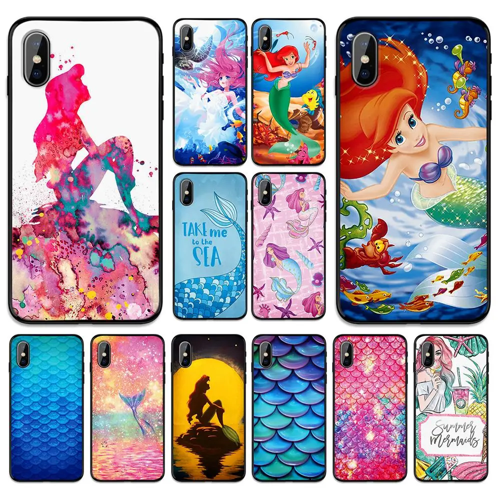 Пляж светится с русалочкой весы мягкая термополиуретановая крышка чехол для Apple