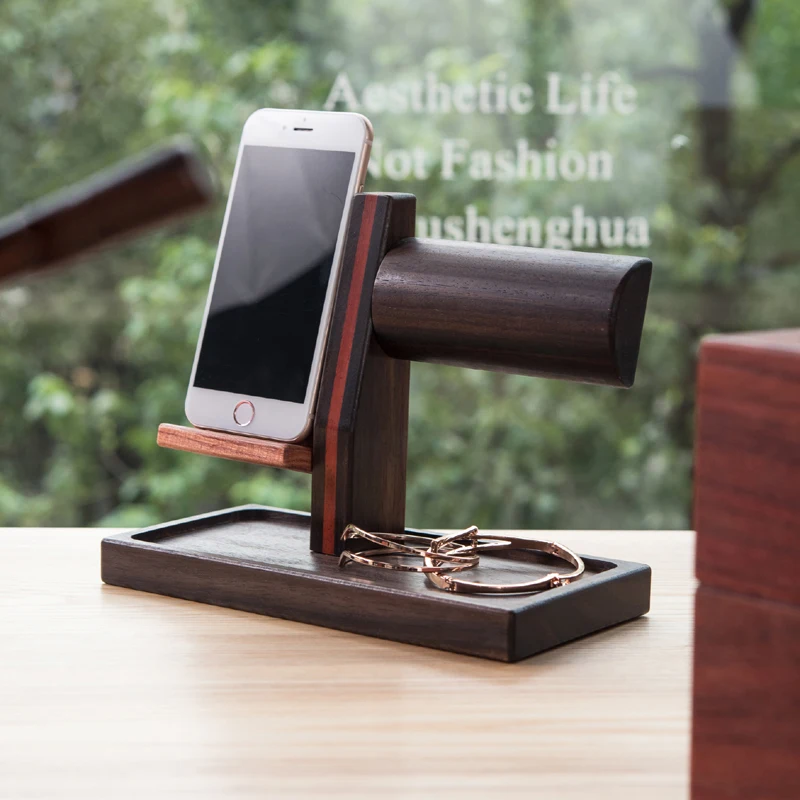 Ручной работы деревянный мобильный телефон держатель многофункциональный