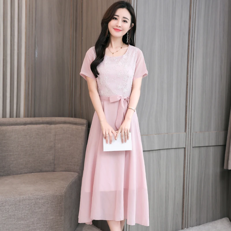 2018 новые женские летние платье одежда модная сексуальная шифон Вышивка с большой